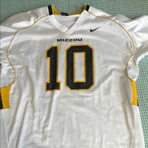 Nike Mizzou White and Yellow Jersey